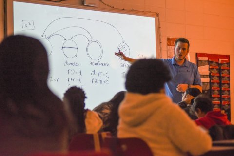 Mr. Born teaching diameter.