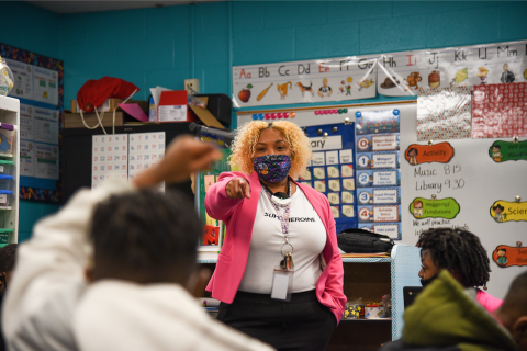 LaToya Morgan in her classroom